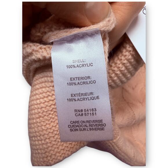 NWT Calvin Klein Cable Knit Cowl Neck Sweater Large - Picture 8 of 11